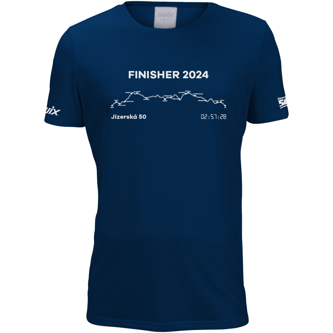 FINISHER tričko dámské tmavě modré Swix /Jizerská 50 s tvým cílovým časem